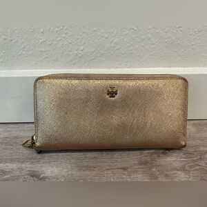 Tory Burch Rose Gold Continental Wallet